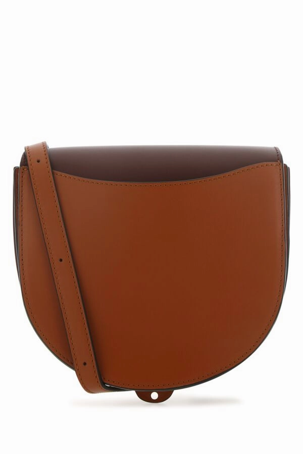 Two-tone Leather Heel Duo Crossbody Bag
