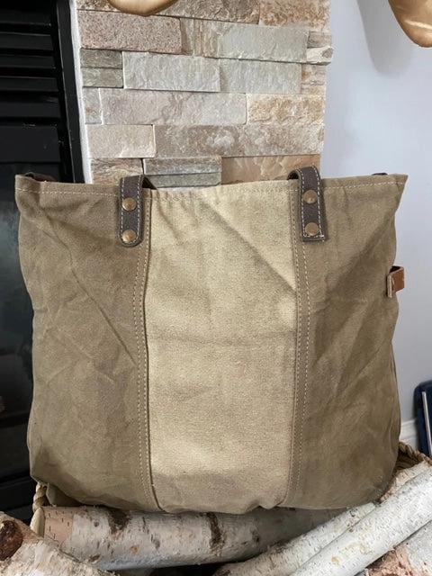 Two Tone Sustainable Canvas Tote ~ Perfect As Is or With Your Custom Military Branch or Special Order
