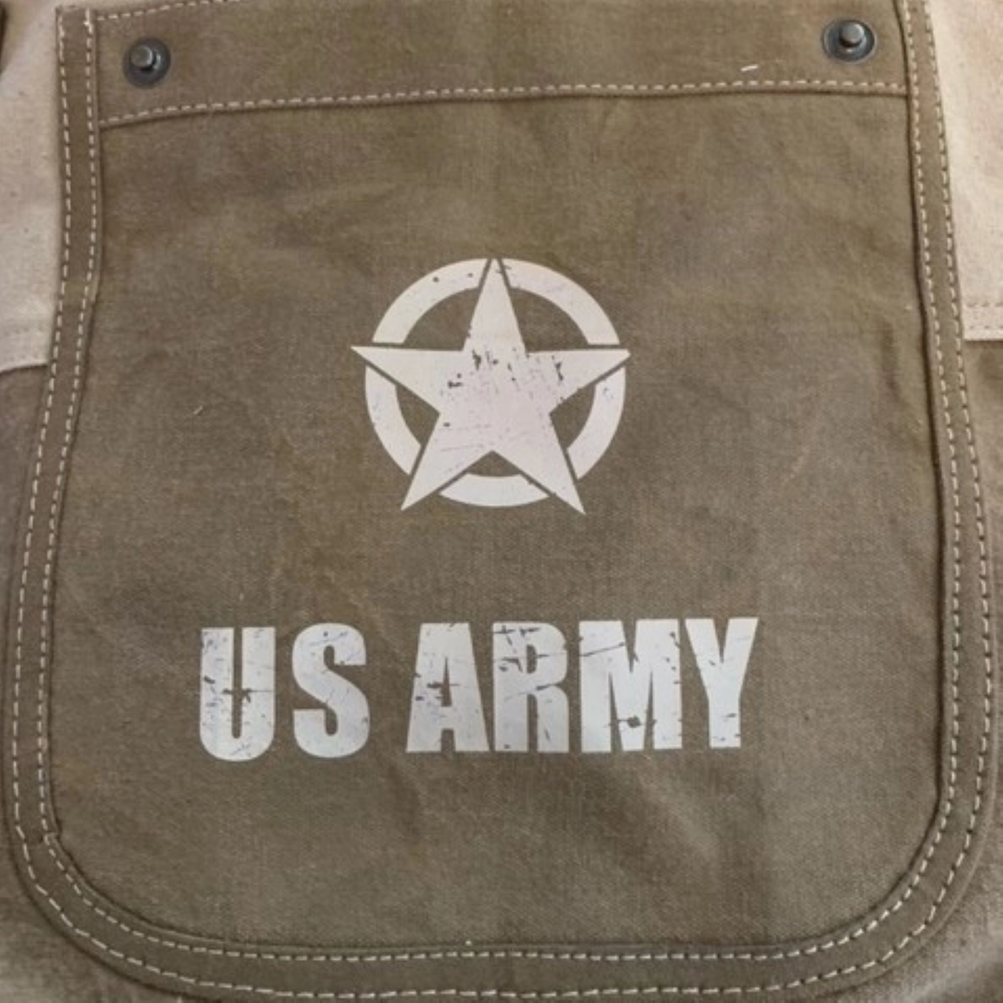 Two Tone Sustainable Canvas Tote ~ Perfect As Is or With Your Custom Military Branch or Special Order