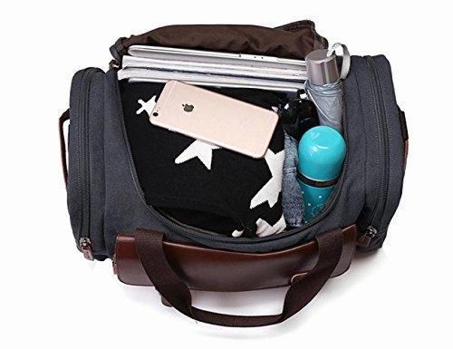 Unisex's Canvas Duffel Bag,Berchirly Oversized Travel Gym Sports Luggage Bag Tote