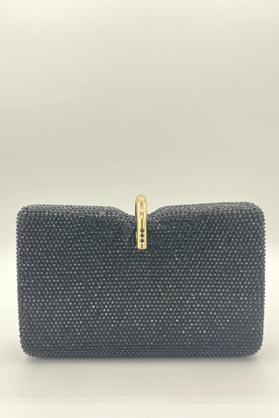 Uretro Rhinestone Evening Clutch with snap lock Closure