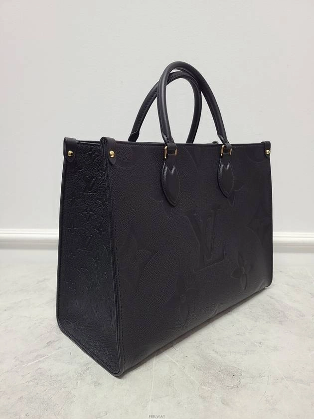 Used luxury goods Louis It MM Black Monogram Empreinte On the Go Tote Shoulder Bag