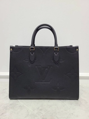 Used luxury goods Louis It MM Black Monogram Empreinte On the Go Tote Shoulder Bag