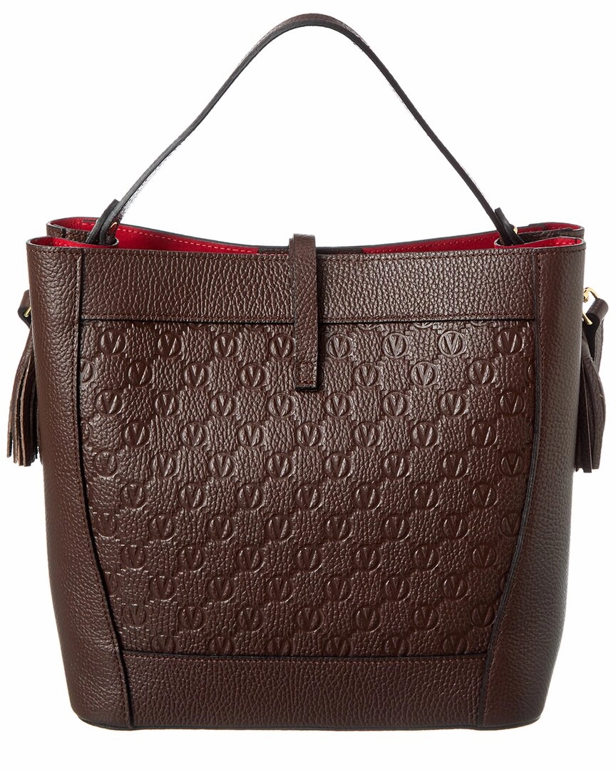 Valentino by Mario Valentino Callie Medallion Leather Shoulder Bag