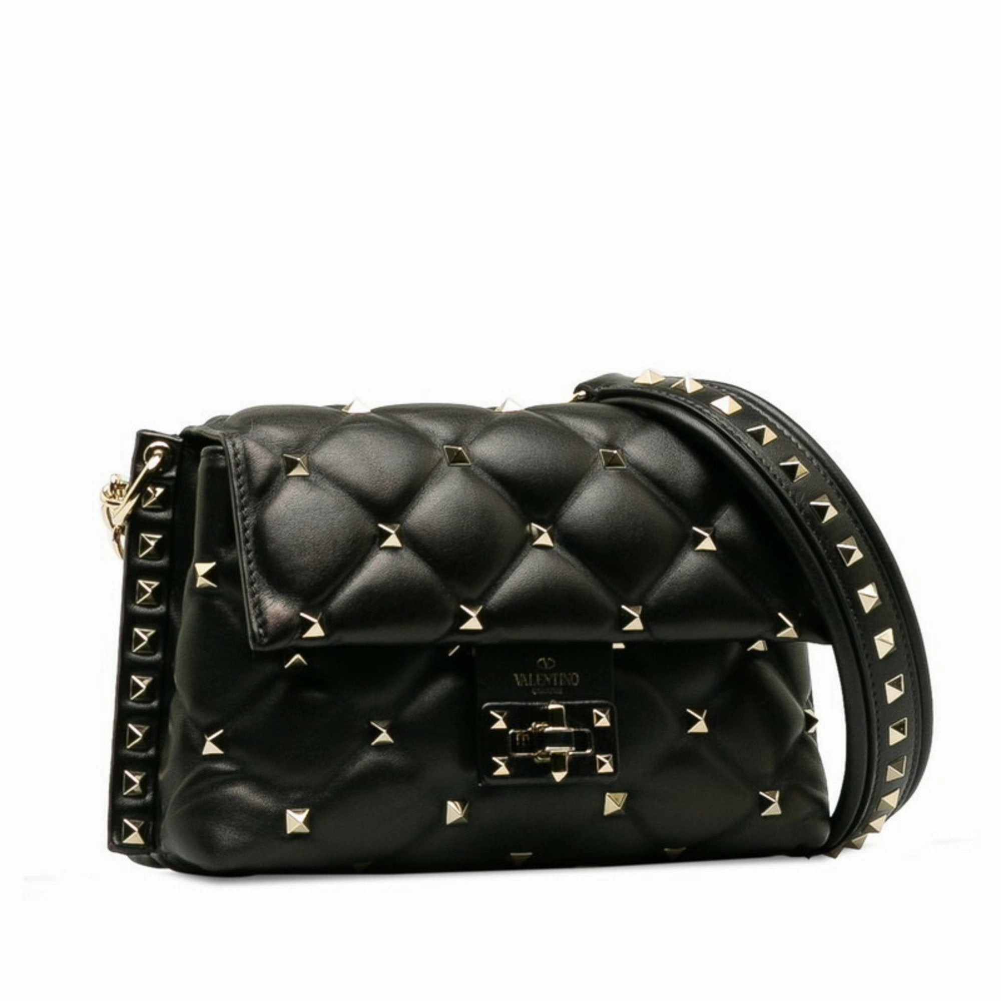 Valentino Garavani Candystud Leather Shoulder Bag (Pre-Owned)