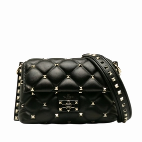 Valentino Garavani Candystud Leather Shoulder Bag (Pre-Owned)