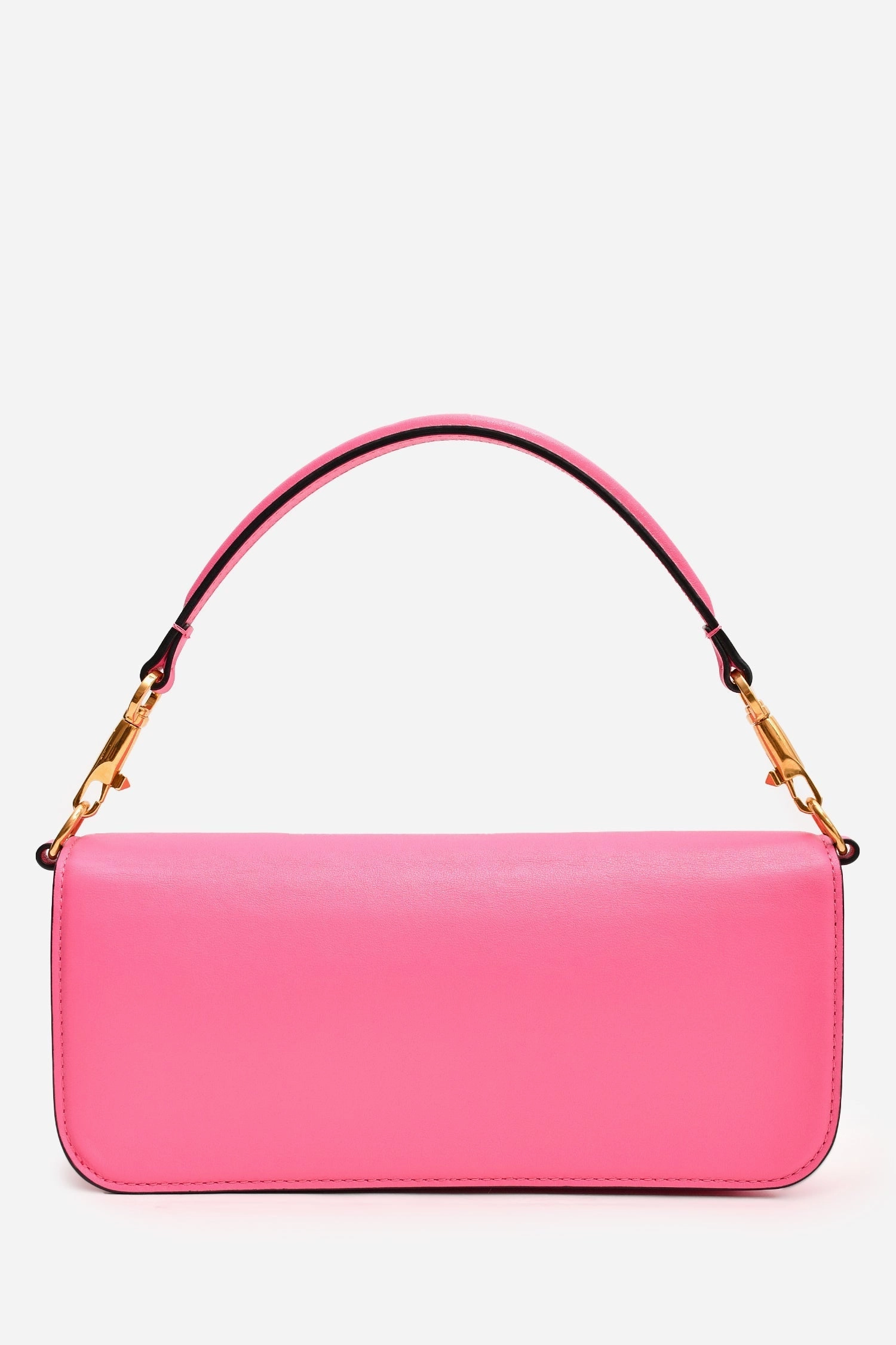 Valentino Pink Leather V Logo Shoulder Bag with Chain