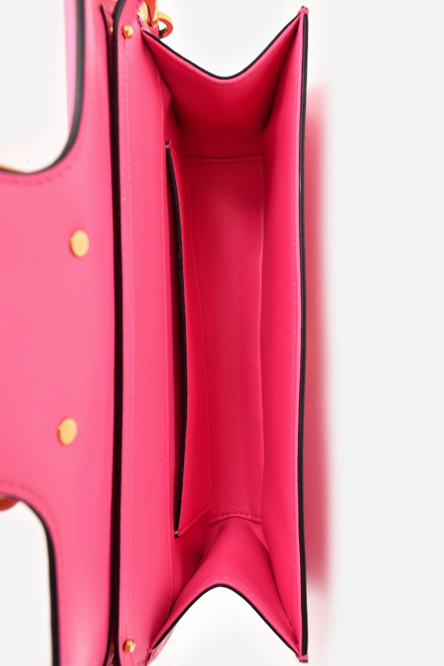 Valentino Pink Leather V Logo Shoulder Bag with Chain