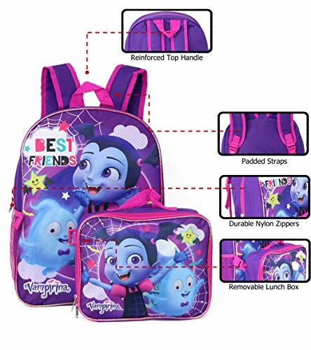 Vampirina 16" Backpack W/Detachable Lunch Box