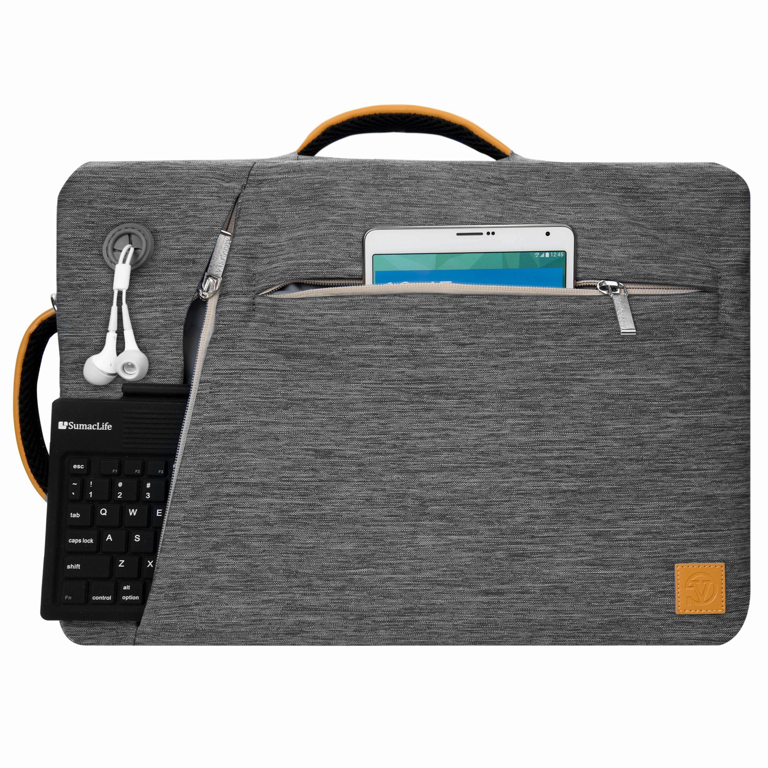 VanGoddy Slate Gray Convertible Laptop Bag with HDMI Cable, USB Hub, Mouse for Razer Blade Stealth 13