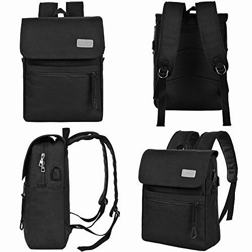 Vbiger Mens Canvas Laptop Backpack Large Capacity Vintage School Daypack Travel Backpack With Usb