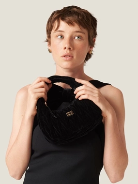 Velvet Matelass Hobo Bag