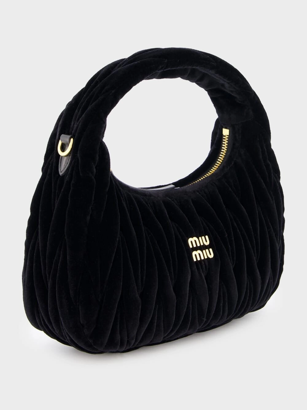 Velvet Matelass Hobo Bag