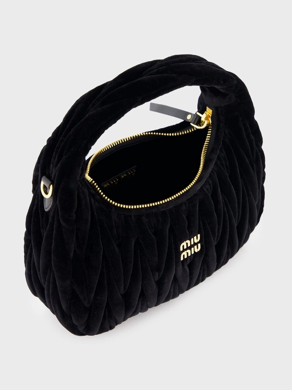 Velvet Matelass Hobo Bag