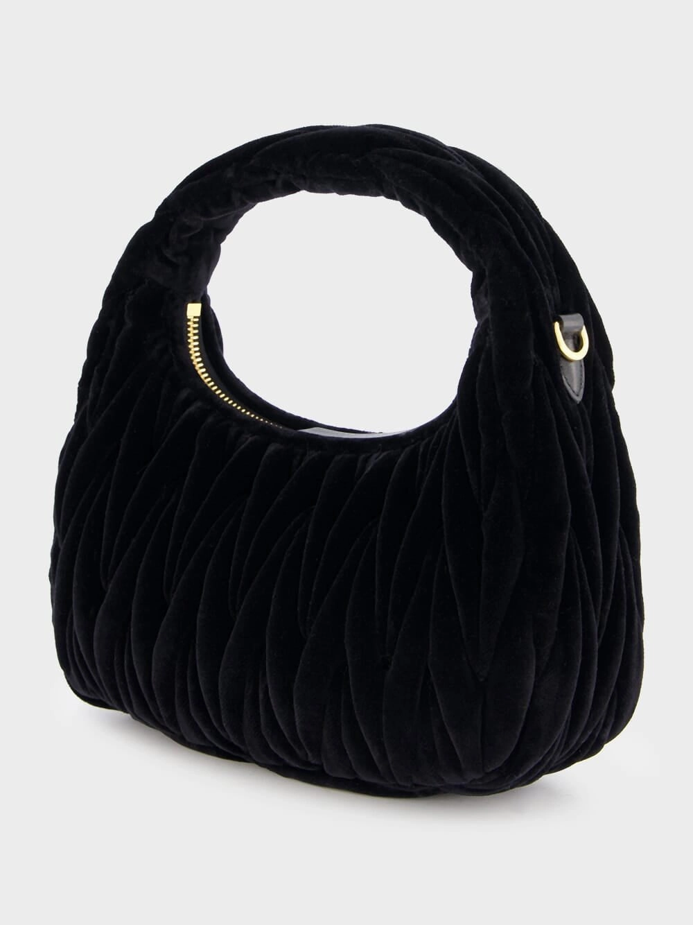Velvet Matelass Hobo Bag