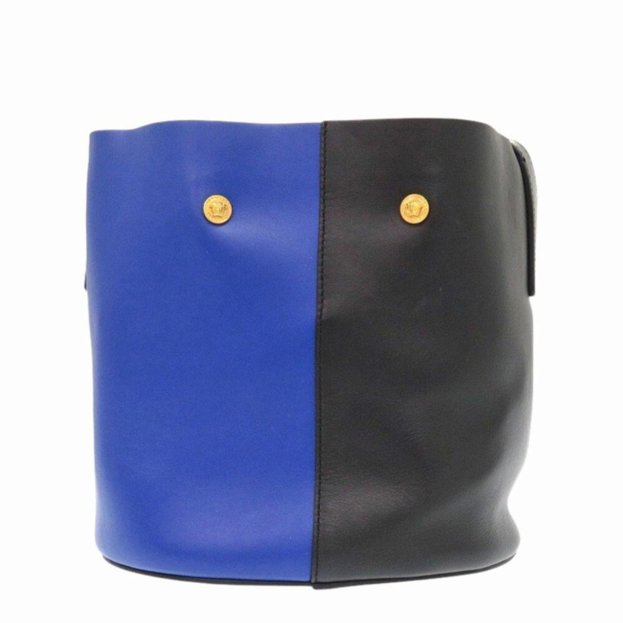 Versace blue Leather Shoulder Bag (Pre-Owned)
