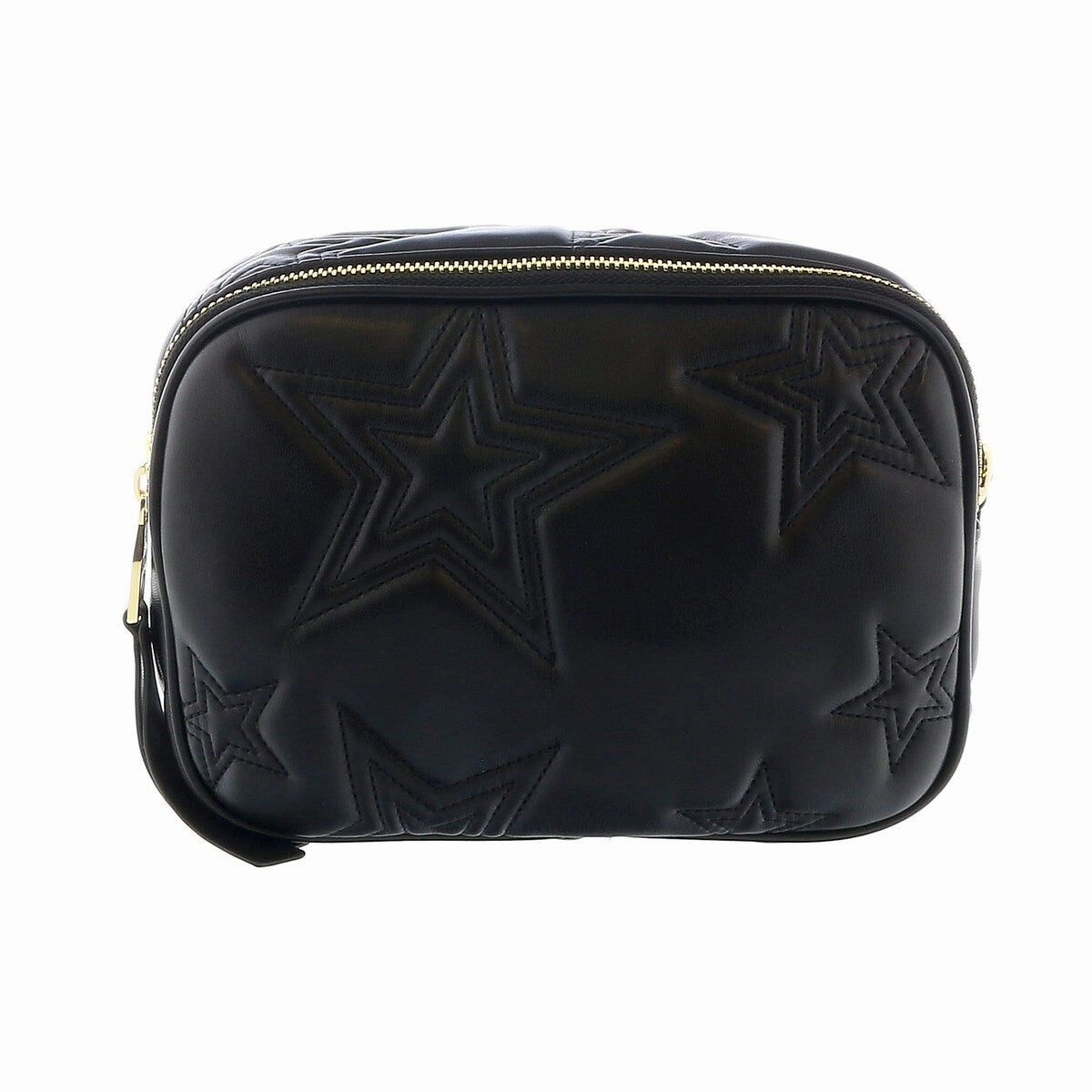 Versace Jeans Couture Black Square Star Quilted Charm Embellished Crossbody Bag for womens