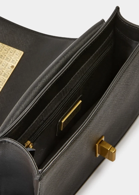 Versace Jeans Couture Saffiano Lock Crossbody Bag