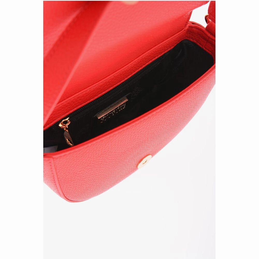 Versace JEANS COUTURE Texture Faux Leather Shoulder Bag with Maxi Go
