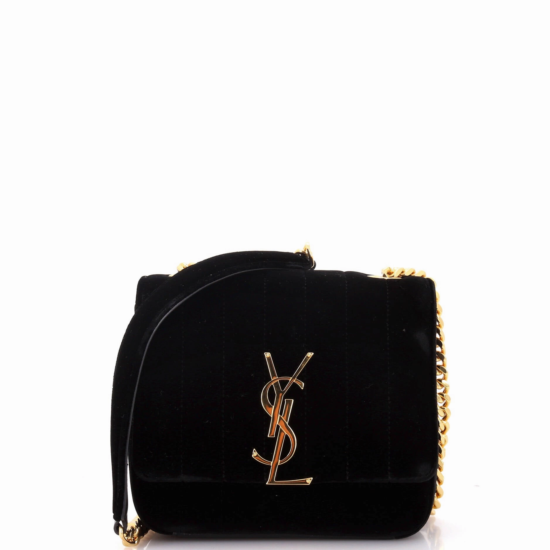 Vicky Crossbody Bag Vertical Quilted Velvet Small