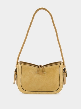 Vigo Suede Brown Shoulder Bag