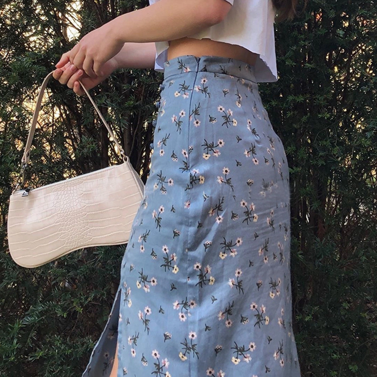 Vintage Grain Tote Underarm Bag Baguette Bag