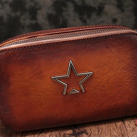 Vintage Leather Red Womens Clutch Side Purse Small Cube Shoulder Bag Leather Purse Crossbody Bags