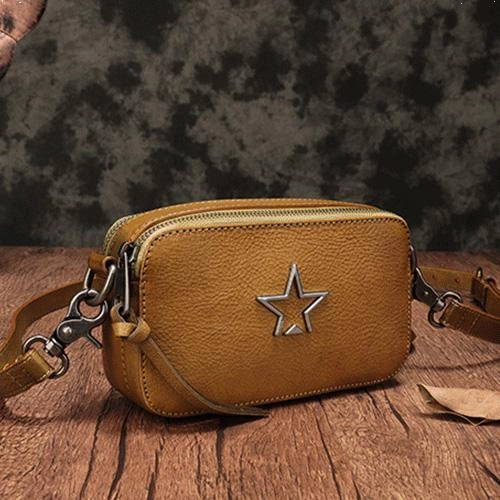 Vintage Leather Red Womens Clutch Side Purse Small Cube Shoulder Bag Leather Purse Crossbody Bags