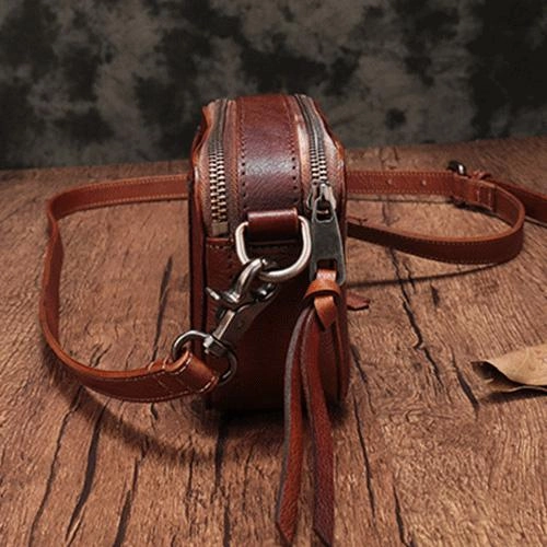 Vintage Leather Red Womens Clutch Side Purse Small Cube Shoulder Bag Leather Purse Crossbody Bags