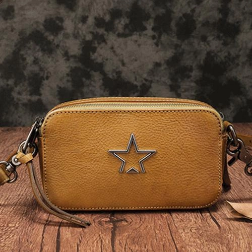 Vintage Leather Red Womens Clutch Side Purse Small Cube Shoulder Bag Leather Purse Crossbody Bags