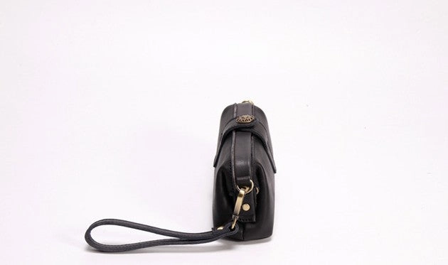 Vintage LEATHER Womens Wristlet Bag Doctor Long Wallet Mini Shoulder Bag FOR Women