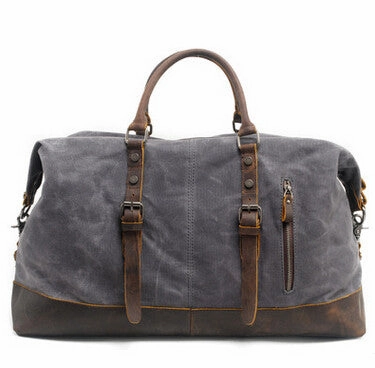 Vintage Military Canvas Leather Men Travel Bags Carry On Luggage Bags Men Duffel Bags Travel Tote