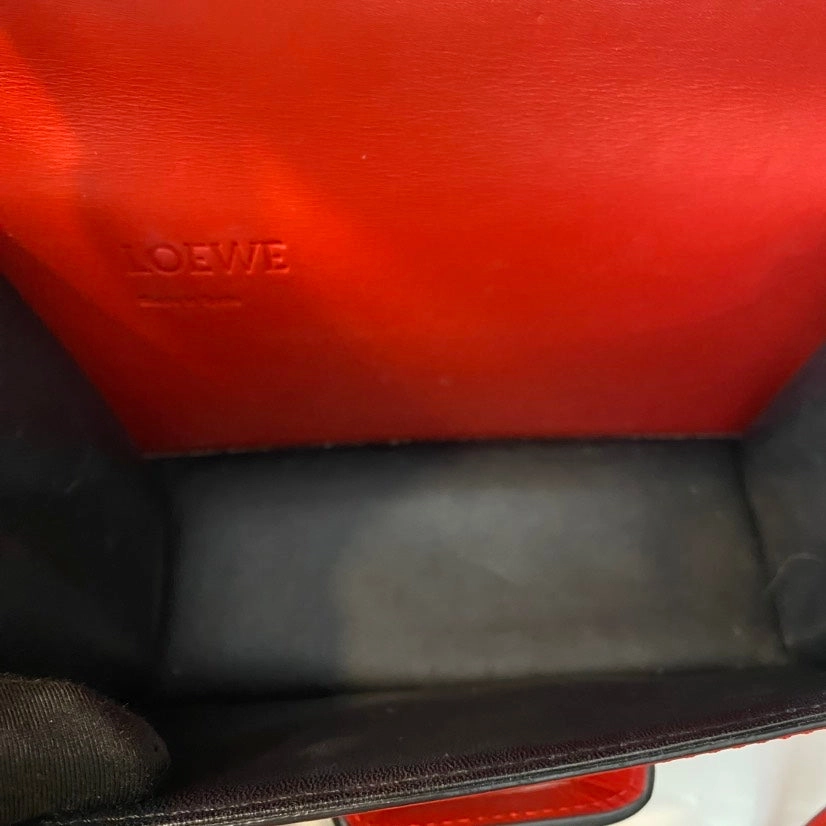 Vintage Prada Triangle Red Leather Crossbody Bag