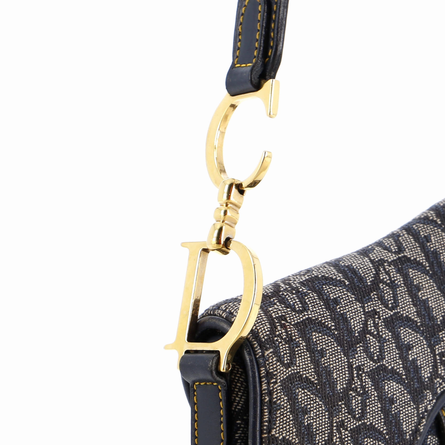 Vintage Saddle Bag Diorissimo Canvas Medium