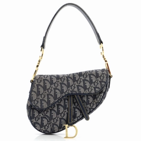 Vintage Saddle Bag Diorissimo Canvas Medium