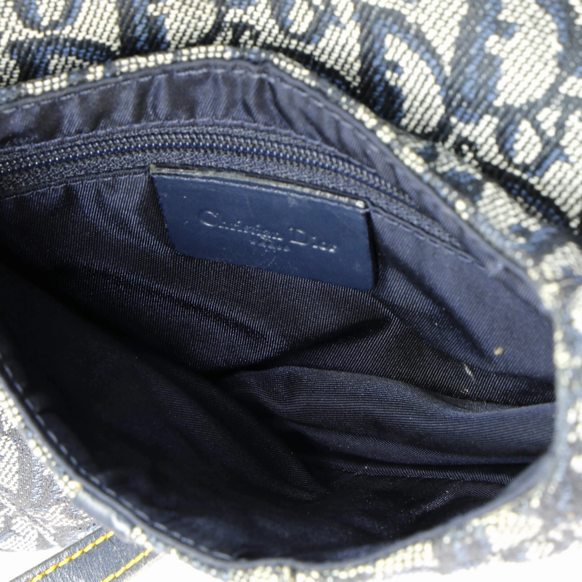 Vintage Saddle Bag Diorissimo Canvas Medium