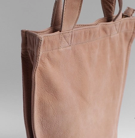 Vintage WOMENs LEATHER Small Handbag Tote Bag Work Tote Shoulder Purse FOR WOMEN