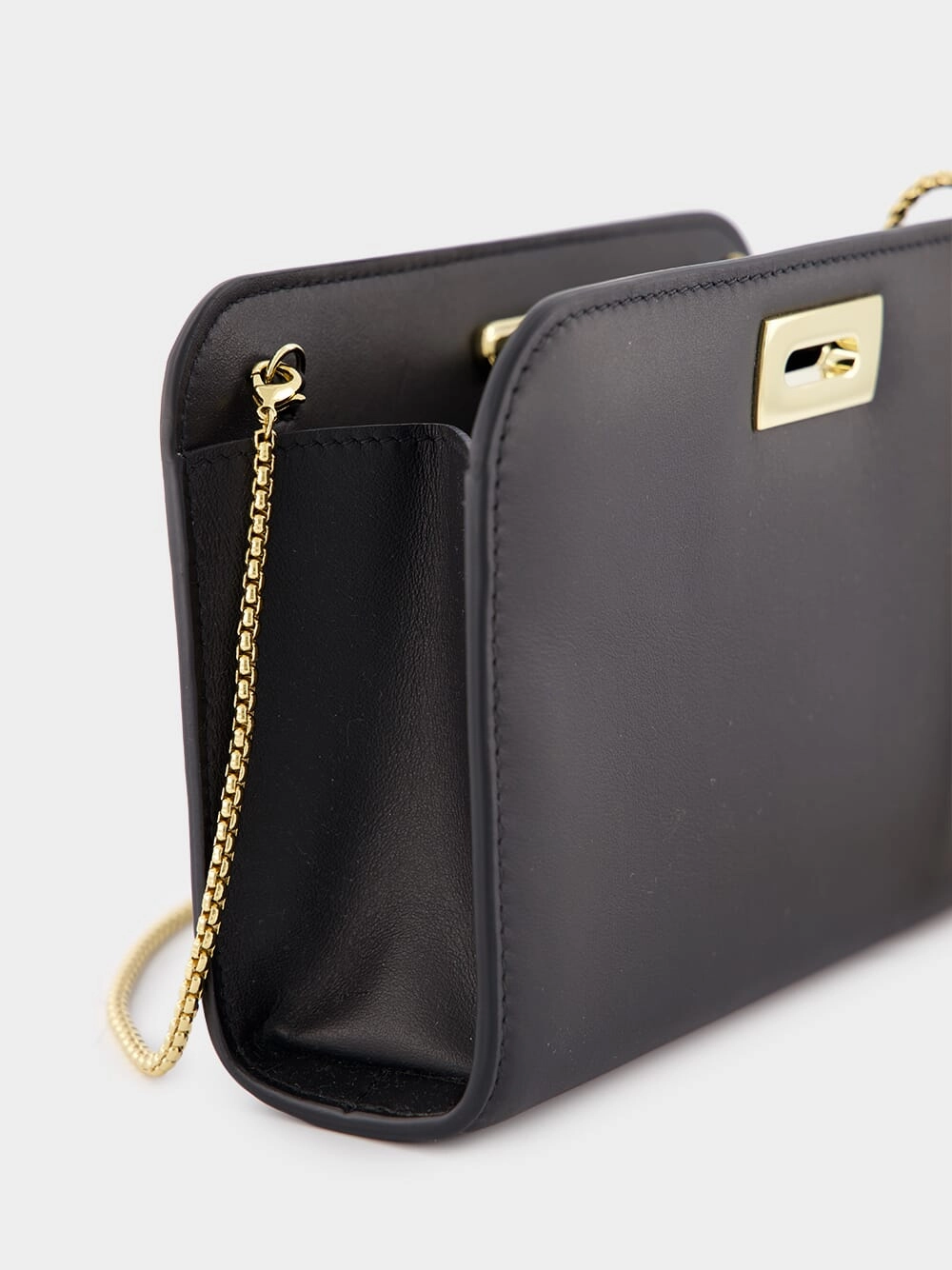 Wanda Black Leather Mini Bag