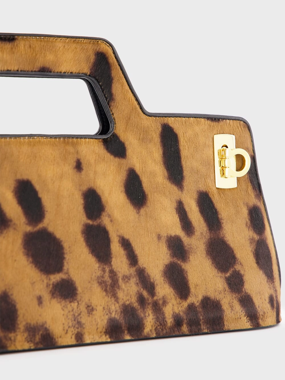 Wanda East-West Pony Hair Top Handle Bag