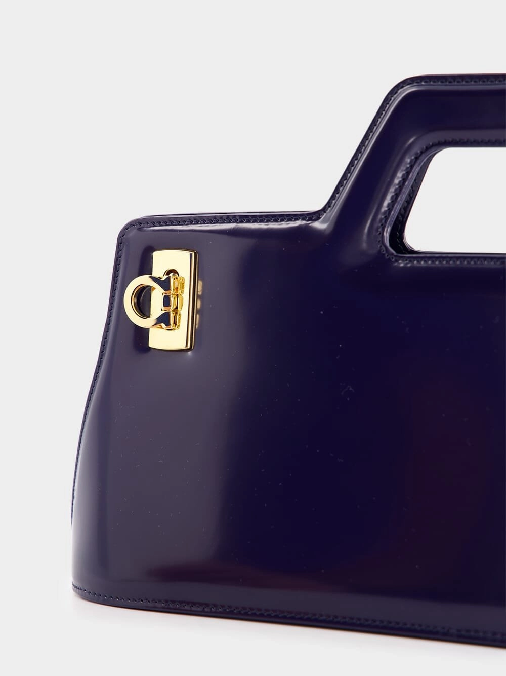 Wanda East-West Top Handle Blue Bag