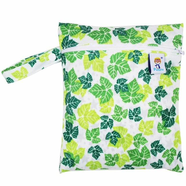Waterproof Reusable Wet Bag Printed Pocket Nappy Bags PUL Travel Wet Dry Bags Mini Size 25x20cm Diaper Bag
