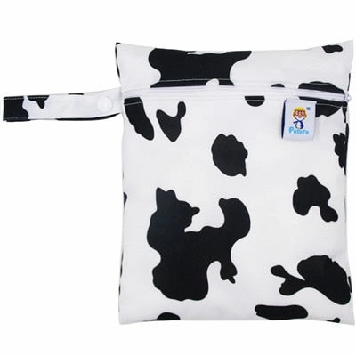 Waterproof Reusable Wet Bag Printed Pocket Nappy Bags PUL Travel Wet Dry Bags Mini Size 25x20cm Diaper Bag