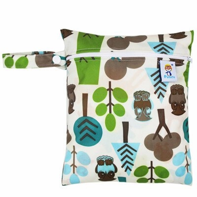Waterproof Reusable Wet Bag Printed Pocket Nappy Bags PUL Travel Wet Dry Bags Mini Size 25x20cm Diaper Bag