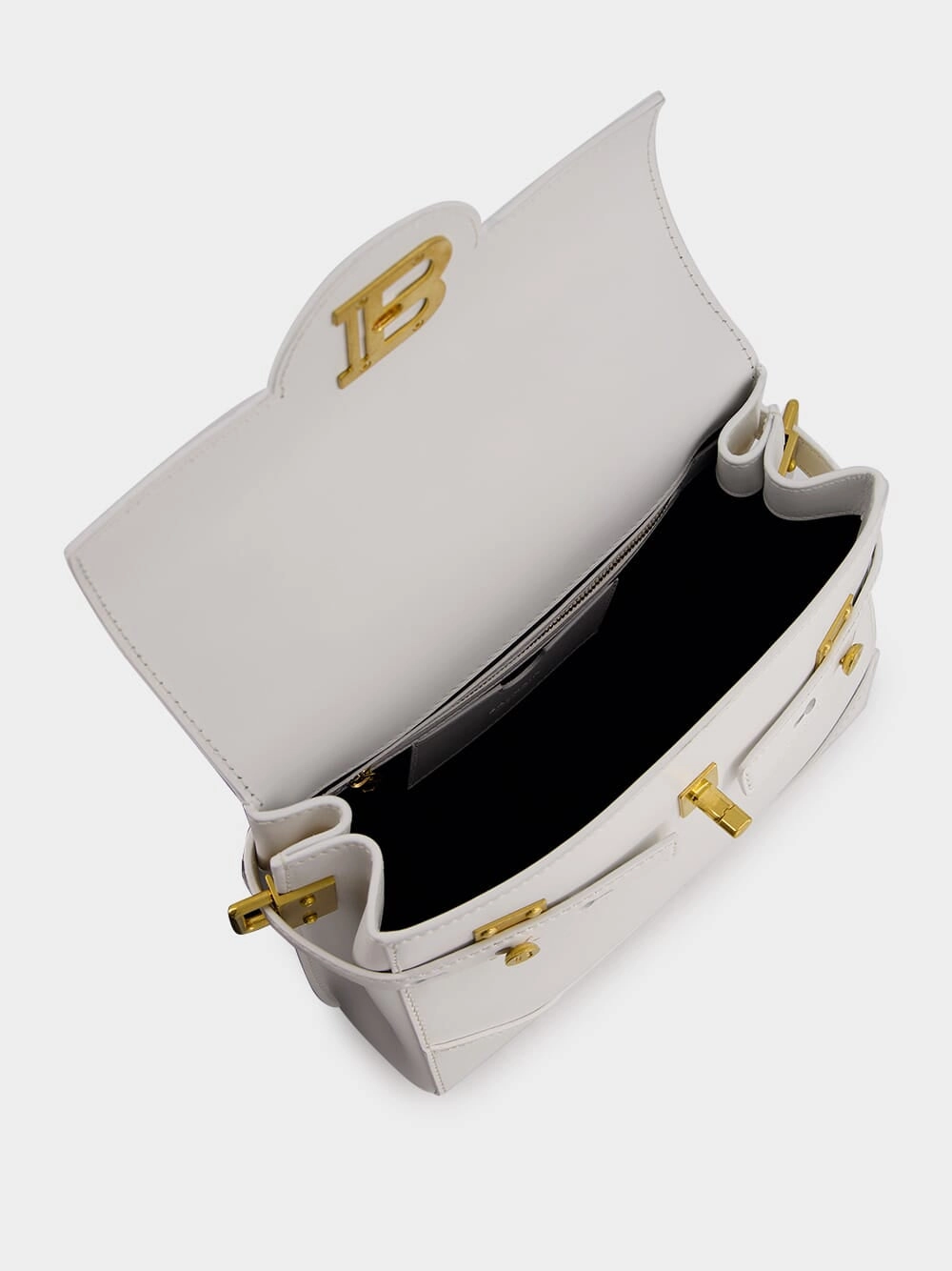 White B-Buzz 23 Grained Leather Bag