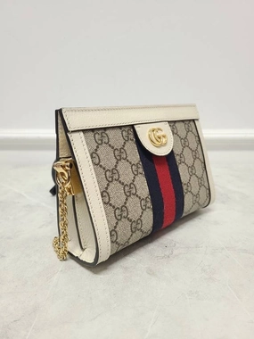 White Ophidia GG mini chain shoulder bag
