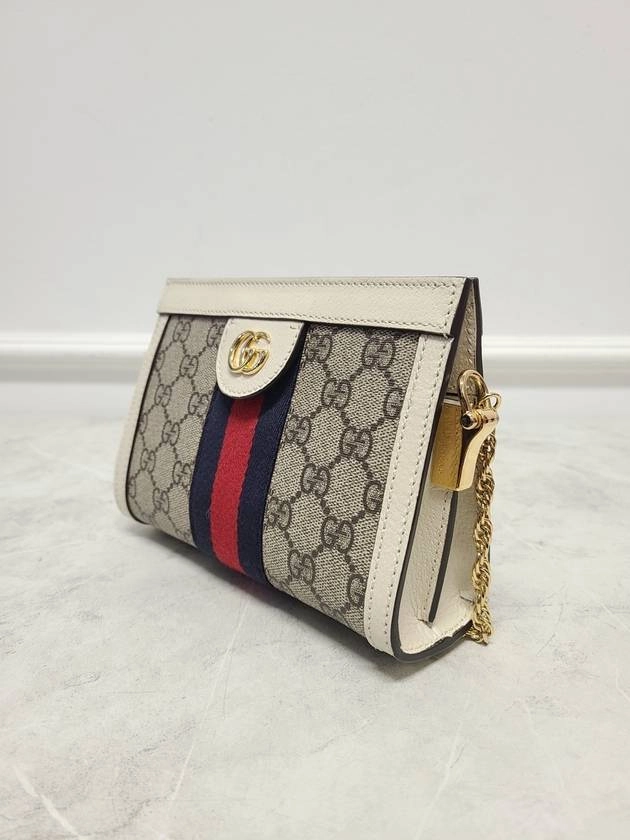 White Ophidia GG mini chain shoulder bag
