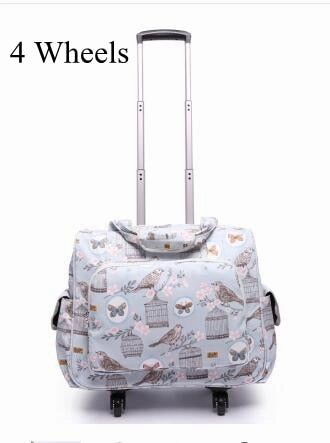 Women Luggage Suitcase On Wheels Travel Trolley Luggage Bag 20 Inch Wheeled Bags Laptop Business