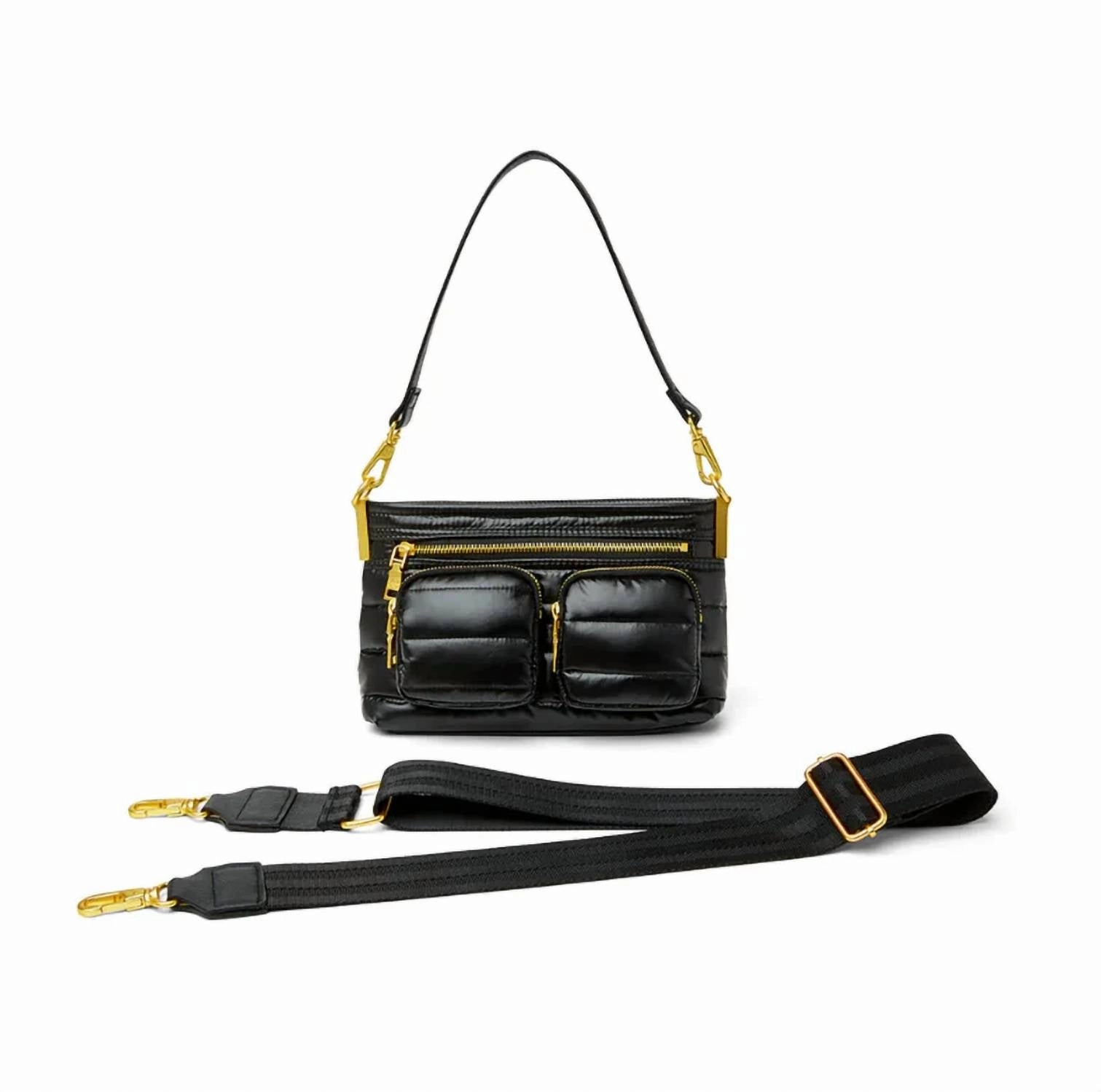 Women's Double Trouble Bag In Pearl Black/gold