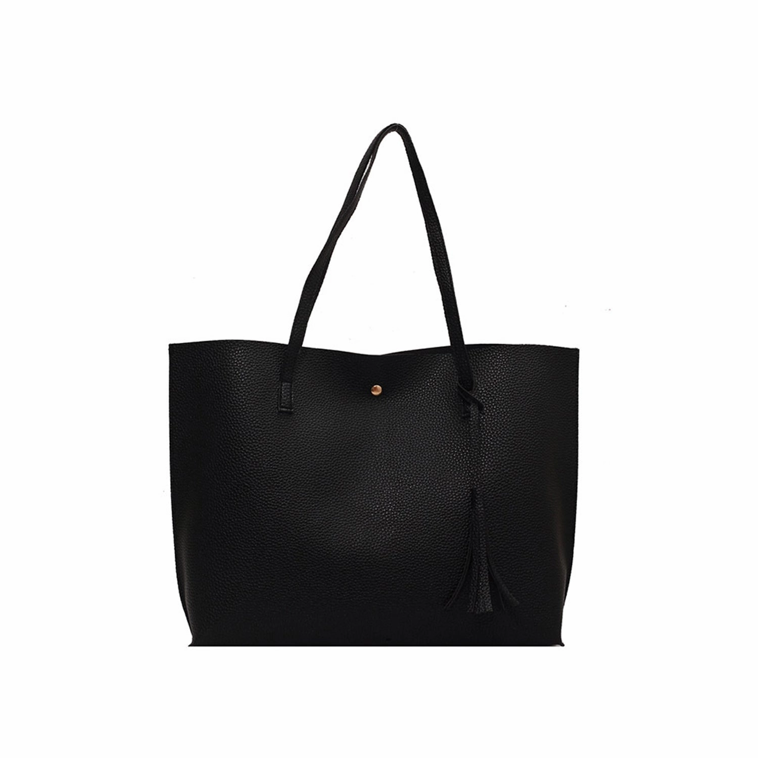 Women's Soft Faux Leather Tote Shoulder Bag
