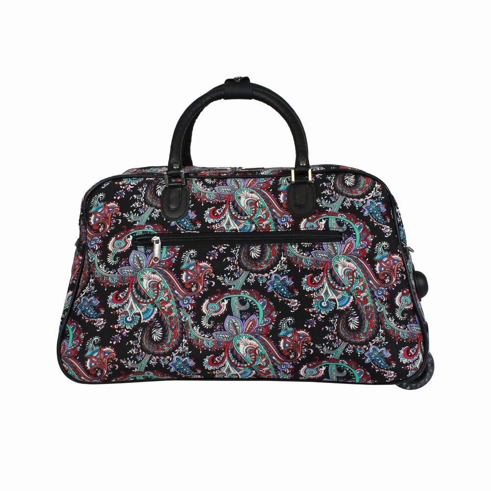 World Traveler Paisley 21-Inch Carry-On Rolling Duffel Bag